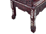 Vintage Chinese Oriental Rosewood Mother of Pearl Long Bench Chaise ws4669S