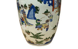 Collectible vintage Chinese pottery with hand-painted storytelling