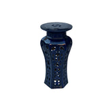 Navy blue garden stool pedestal