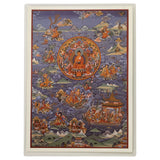 Tibetan Sakyamuni-Siddhartha Gautama-釋迦牟尼佛 And Eighteen Arhat 十八阿羅漢 Thangka Card TBS110