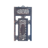Chinese Vintage Restored Wood Carving Brown Wall Hanging Art ws4237S