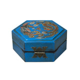 Hexagon Shape Oriental Porcelain Box