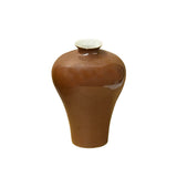 Small coffee brown glaze art vase