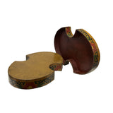 Oval Decorative Storage Box — Chinese Phoenix Pattern
