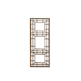 Vintage Restored Oriental Zen Geometric Wood Wall Panel ws3774S