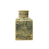 Cream celadon porcelain container