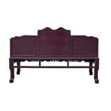 Vintage Chinese Oriental Rosewood Mother of Pearl Long Bench Chaise ws4669S