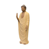 Chinese Tan Ceramic Standing Amitabha Shakyamuni Buddha Statue ws3054S