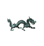 Chinese Rustic Oxidized Patina Fengshui Dragon Metal Figure GB009S