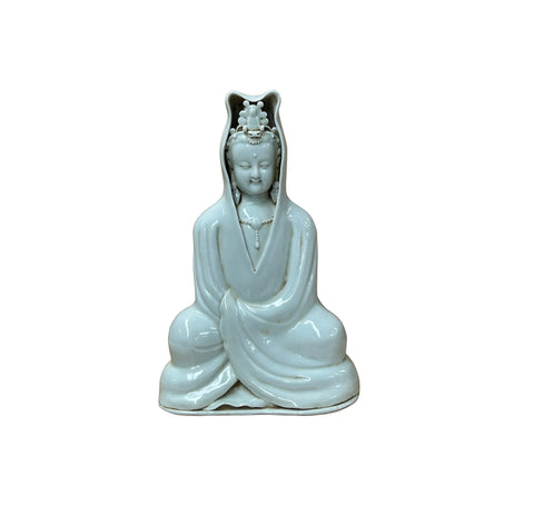 Dehua Blanc de Chine White GuanYin Bodhisattva Porcelain Statue GB013S