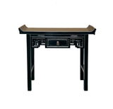 Chinese Black Lacquer Tall Shrine Offering Altar Console Table GB031S