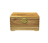 Chinese Light Tan Brown Rectangular Camphor Wood  Storage Box Chest GB039S