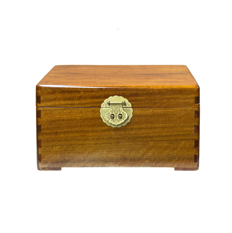Chinese Medium Brown Rectangular Camphor Wood  Storage Box Chest GB040S