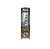 Vintage Rustic Blue White Scenery Porcelain Painting Wall Panel GB071S