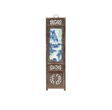 Vintage Rustic Blue White Scenery Porcelain Painting Wall Panel GB072S