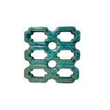 Chinese Rectangular Open Turquoise Mix Glaze Wall Floor Clay Tile GB224S