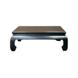 Dark Brown Black Curve Legs Rectangular Kang Low Coffee Table Stand GB255S