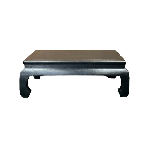 Dark Brown Black Curve Legs Rectangular Kang Low Coffee Table Stand GB255S