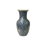 Oriental Blue White Kids Among Flower Graphic Porcelain Art Vase GB292S