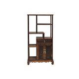 Chinese Brown Rosewood Rectangular Small Curio Display Stand GB336S