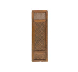 Vintage Restored Relief Floral Motif Rectangular Wood Wall Panel GB627S B