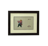 Vintage Embroidery Piggy Rectangular Framed Art GB661