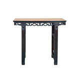 Vintage Dark Brown Wood Ming Style Ru Yi Apron Console Altar Table GB676S