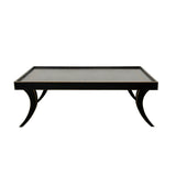 Vintage Black Slayed Legs Rectangular Low Coffee Table GB679S