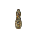 Vintage Asian Gourd Shape Artistic Intricate Graphic Porcelain Mini Vase Art GB701S