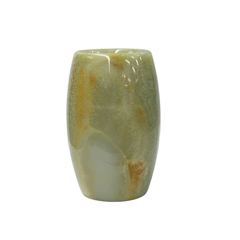 Natural Stone Crafted Barrel Shape Small Art Vase GB706S