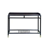 Natural Wood Dark Brown Minimalistic Slim Legs Console Foyer Side Table GB726S