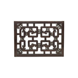 40" Vintage Dark Brown Geometric Fortune Bats Rectangular Wood Panel GB727S