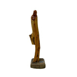 Natural Cypress Wood Root Carved Artistic Happy Buddha Figure GB728S