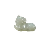 Small Chinese White Stone Restful Horse Pendant Display Art Figure GB736S