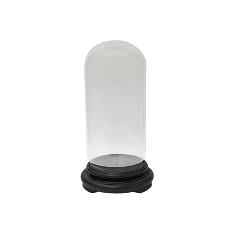 12" Vintage Glass Transparent Dome Shape Round Display Case GB738S