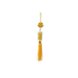 Golden Yellow Clear Resin Crystal Cut Beads Tassel Art GB742S