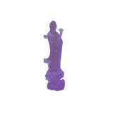 Light Purple Crystal Glass Standing Ru Yi Bodhisattva Kwan Yin Statue GB745S