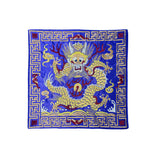 Asian Square Purple Golden Dragon Bats Yu Ri Edge Fabric Display Art GB758S