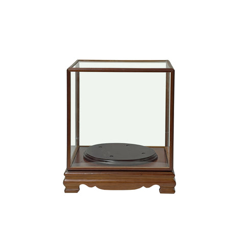 Vintage Glass Transparent Rectangular Shape Cover Display Case GB763S