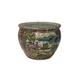 Vintage Chinese Canton Famille Rose Enamel Small Porcelain Pot GB767S