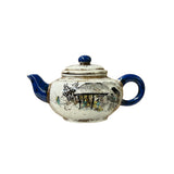 Oriental Zisha Clay White Glaze Scenery Graphic Display Art Teapot GB782S