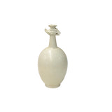 Vintage Off White Bird Head Mouth Ceramic Art Vase GB794S