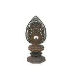 Oriental Buddha Halo Back Lotus Base Boxwood Display Stand GB809S