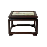 Rectangular Dream Stone Inlaid Rosewood Slender Legs Display Stand GB815S