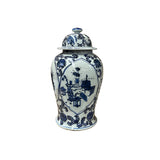 20" Chinese Blue White Flower Vases Scroll Pattern Porcelain Temple General Jar GB820S