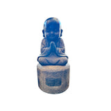 25" Oriental Chinese Zen Young Monk Siting Meditation Stone Statue GB823S