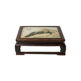 Square Dream Stone Inlaid Rosewood Slender Legs Display Stand GB830S