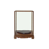 Vintage Glass Transparent Rectangular Shape Cover Display Case GB832S