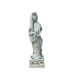 Vintage Off White Porcelain Standing Bodhisattva GuanYin Statue GB858S