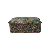 Vintage Famille Rose Enamel Figural Scenery Rectangular Shape Porcelain Box GB872S